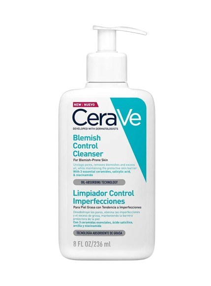 CERAVE BLEMISH CONTROL CLEANSER LIMPIADOR CONTROL IMPERFECCIONES X 236 ML